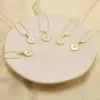 Wholesale Fashion Letter Stainless Steel Titanium Steel Plating Inlay Shell Pendant Necklace 1 Piece