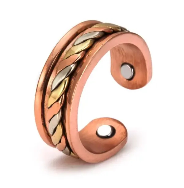 Wholesale Vintage Style Geometric Magnetic Material Copper Rings Bracelets