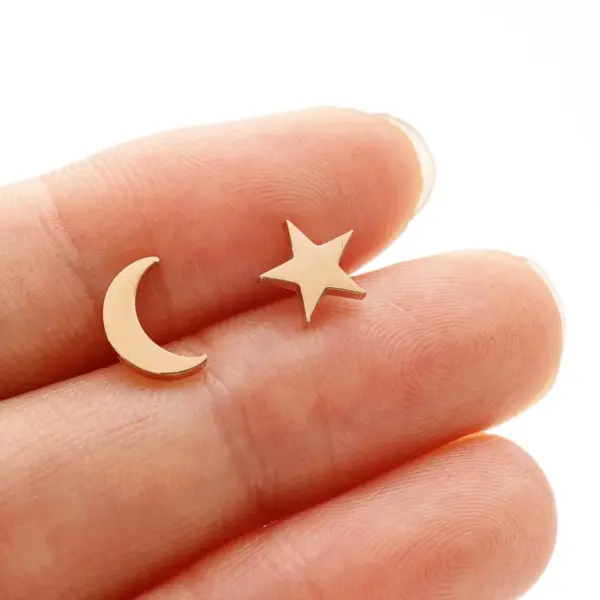 Wholesale PVD Coated 18K Gold Real Gold Plated Animal 304 Stainless Steel Cartoon Style Sweet Waterproof Non Tarnish Ear Studs