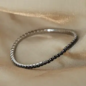 E048-Black Zirconium Stone Steel Bracelet