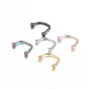 1 Piece Lip Rings Hip-Hop Geometric Ball Stainless Steel Vacuum Plating Lip Rings Ear Cartilage Rings & Studs