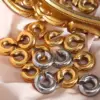 PVD Coated Real Gold Plated 18K Gold Solid Color Titanium Steel Punk Simple Style Waterproof Non Tarnish Ear Cuffs