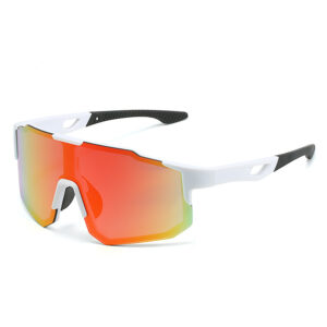 Solid white frame red mercury