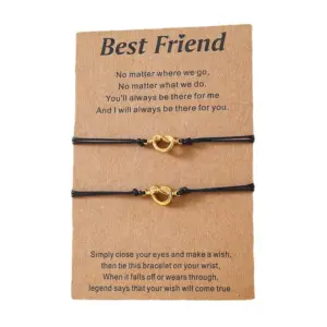 N00037b Friendship Card Bracelet Set of 2