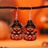 Wholesale Halloween Western-style Cute Cow Acrylic Earrings