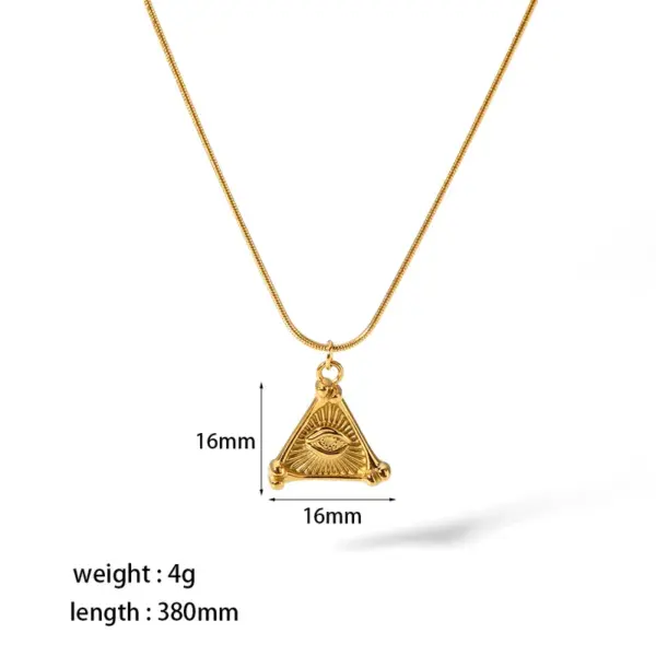 Wholesale PVD Coated Real Gold Plated Round Heart Shape Eye 304 Stainless Steel Retro Waterproof Non Tarnish 304 Stainless Steel