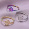 Wholesale PVD Coated Real Gold Plated 18K Gold Sun 304 Stainless Steel Simple Style Waterproof Non Tarnish Rings