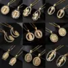 Wholesale Fashion Portrait Copper Inlay Zircon Pendant Necklace 1 Piece
