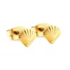 Wholesale Retro Cherry Crown Shell Stainless Steel Plating Ear Studs 1 Pair
