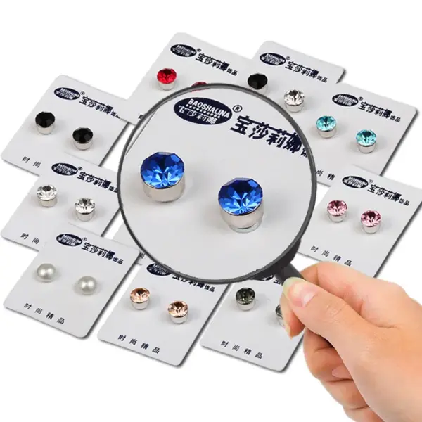 Simple Style Geometric Diamond Stainless Steel No Inlaid Earrings Ear Studs