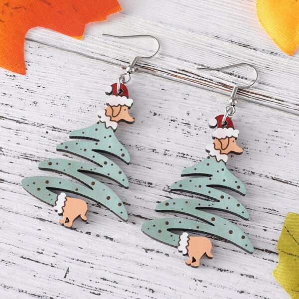 oly-cbafd01753ba16d934bcff5c5c0e9da7 Wholesale Christmas dog Christmas tree pendant earrings