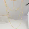 Wholesale Ion Plating (IP) Geometric 304 Stainless Steel Hip-Hop Streetwear Waterproof Non Tarnish 304 Stainless Steel Three Layer Necklace