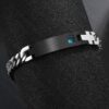 Wholesale Lettering Bracelet Stainless Steel Chain Diamond Couple Id Bracelet