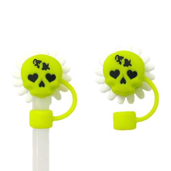 Wholesale New 10mm food-grade silicone straw cap, dustproof Halloween straw stopper, Stanley accessory straw cover