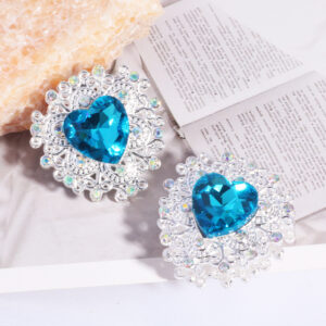 Silver + lake blue heart