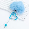 Wholesale New DIY Beaded Heart Carabiner Plush Pendant Carabiner Heart Lock Fur Ball Carabiner