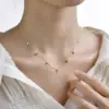 Wholesale PVD Coated Real Gold Plated Triangle Square Water Droplets 201 Stainless Steel Fairy Style Simple Style Waterproof Non Tarnish 201 Stainless Steel Necklace