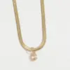 Wholesale Letter 304 Stainless Steel Copper Retro Classic Style 304 Stainless Steel Pendant Necklace