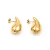 Wholesale 1 Pair Basic Geometric Plating Stainless Steel 18k Gold Plated Ear Studs