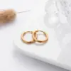 1 Piece Simple Style Solid Color Plating 316 Stainless Steel Titanium Steel Earrings