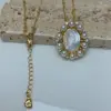 Wholesale Fashion Virgin Mary Copper Inlay Artificial Pearls Shell Necklace 1 Piece