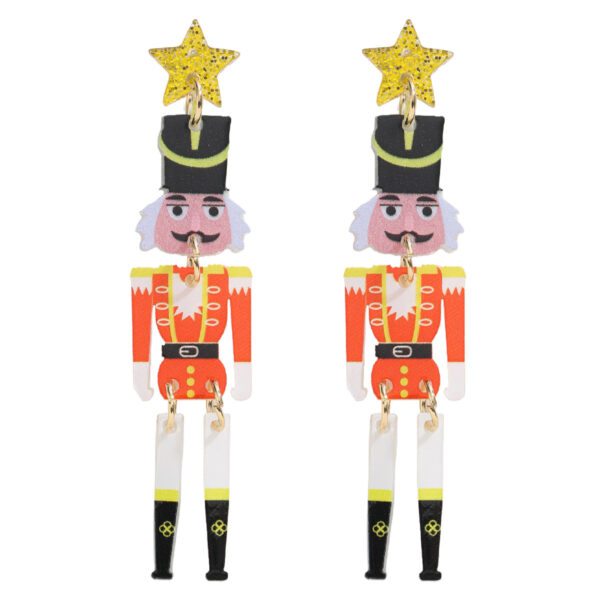 Wholesale Christmas Series Nutcracker Soldier Private Soldier Earrings