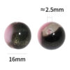 Wholesale New 16mm gradient fine glitter round acrylic colored straight hole bead DIY jewelry accessories loose beads