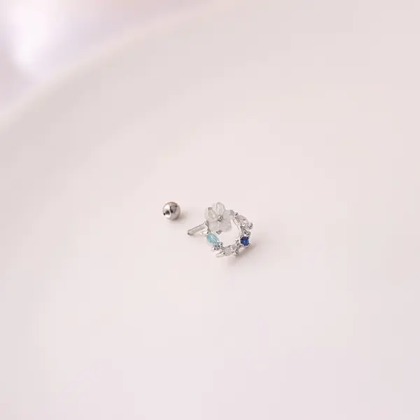 316L Stainless Steel Copper Ear Cartilage Rings & Studs Geometric Waterproof Non Tarnish Surgical Steel