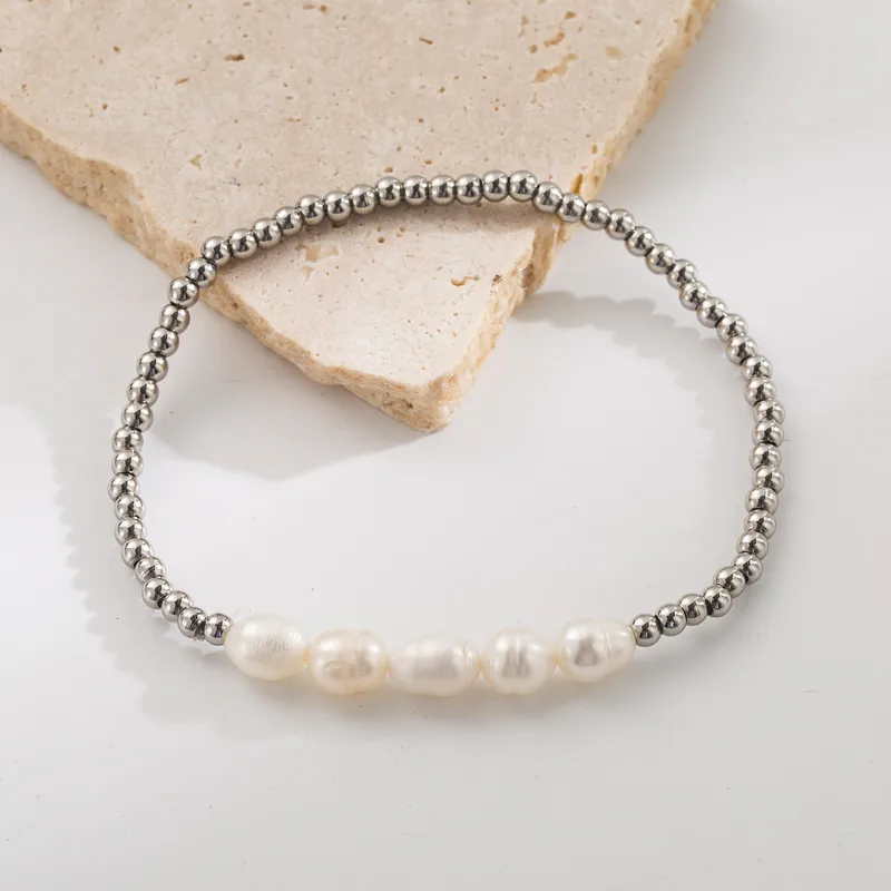 Wholesale Vacation Beach Sweet Solid Color 304 Stainless Steel 18K Gold Plated Bracelets In Bulk