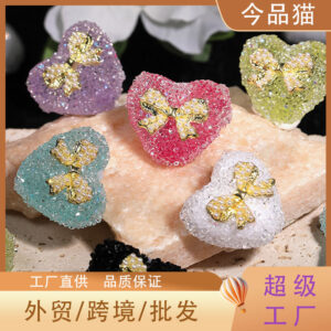 Wholesale Industry Heart Soft Sugar Bow Beads