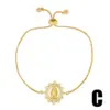 Wholesale Fashion Geometric Copper 18k Gold Plated Artificial Gemstones Bracelets In Bulk