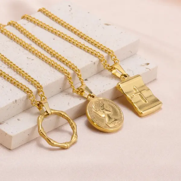 Wholesale Fashion Heart Shape Stainless Steel Plating Pendant Necklace 1 Piece