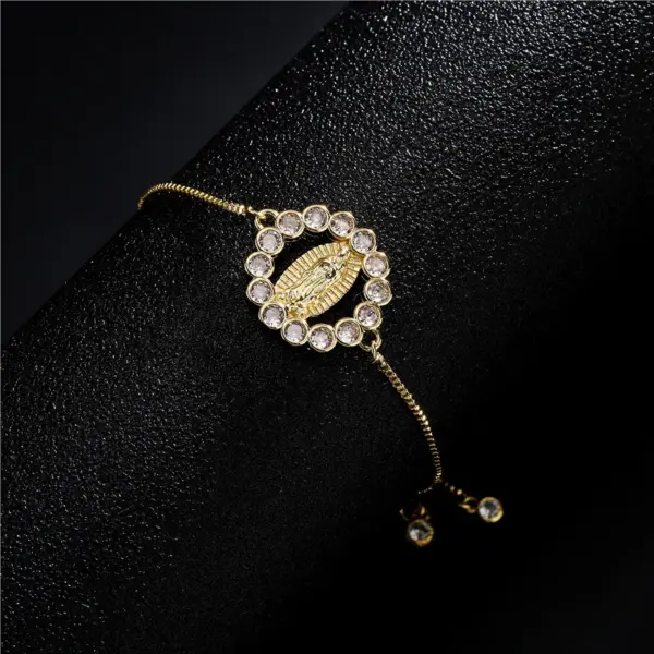 Wholesale Fashion Geometric Copper Zircon Bracelets In Bulk