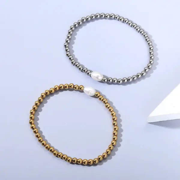 Wholesale Simple Style Commute Geometric 303 Stainless Steel Bracelets In Bulk