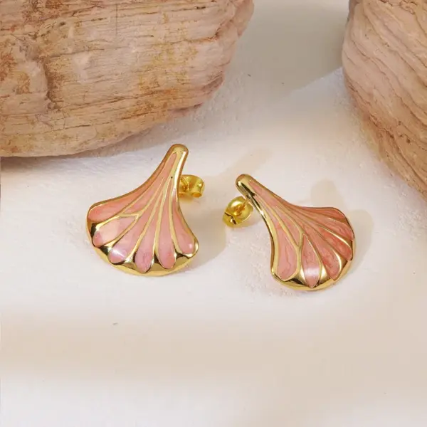 Wholesale 304 Stainless Steel Plastic Geometric Electroplating Acrylic Imitation Gold Vintage Style Luxurious French Style Inlay Ear Studs