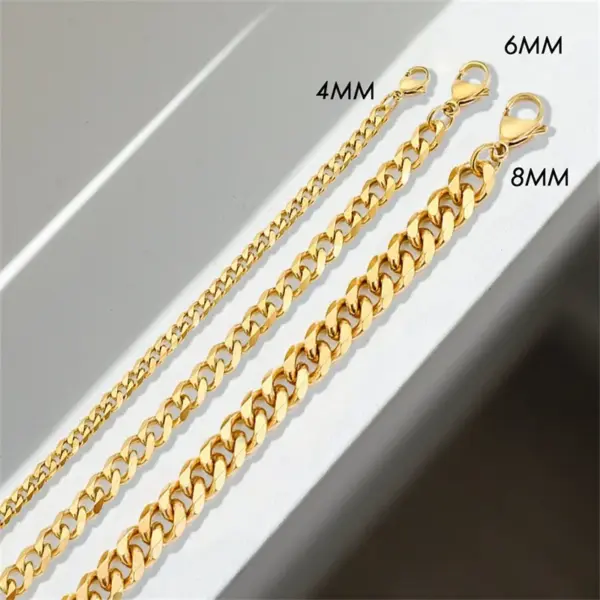 oly-cc242c9eb47ca0b27c2f0a0398ac433a Wholesale PVD Coated 14K Gold Real Gold Plated U Shape Stainless Steel Fashion Waterproof Non Tarnish 304 Stainless Steel Necklace