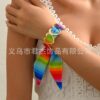 oly-cc2a9dcfc63d181e382a7838dc415a52 Wholesale Rainbow scarf heart metal irregular bracelet