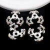 Wholesale Heavy rhinestone five-pointed star perforated torus DIY alloy accessories