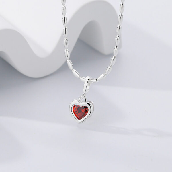 Wholesale S925 sterling silver twelve birthstone love necklace