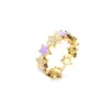 Wholesale Copper Stoving Varnish Star Zircon Copper Rings