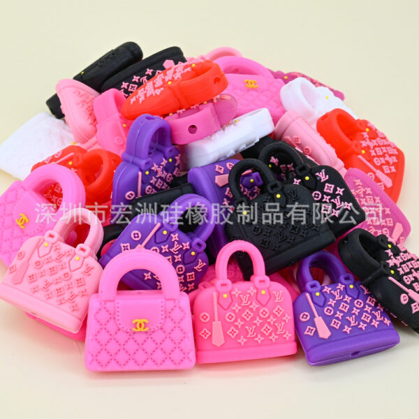 Wholesale [Hongzhou] Bags, cross-border food-grade silicone round beads, baby teethers, DIY jewelry, loose beads, in stock, wholesale.