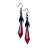 Wholesale Cross-border foreign trade Amazon Gothic jewelry black bat with red teardrop earrings factory direct sales