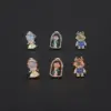 Wholesale 1 Piece Ig Style Simple Style Cartoon Plating Inlay Brass Zircon 18k Gold Plated White Gold Plated Ear Studs