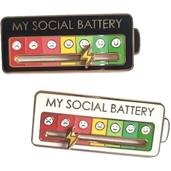 Wholesale Mood Conversion Energy Brooch Personality Slidable Social PowerBrooch