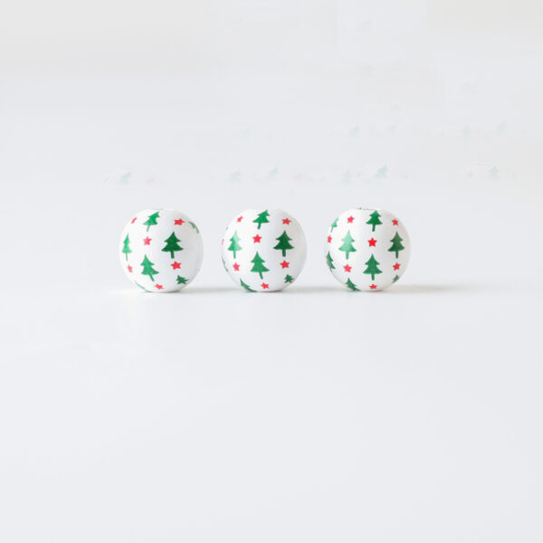 Wholesale 10pcs/pack Christmas wood beads hemp rope tassel wood beads