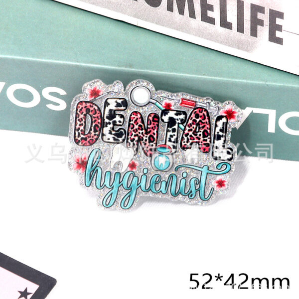 Wholesale New powder cross-border cartoon medical love cute jewelry acrylic pin cute DIY patch accessories