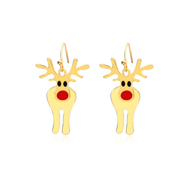 Wholesale Christmas Elk Snowflake Earrings