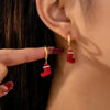 Wholesale Red Santa hat, Christmas stocking, earrings