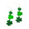 Wholesale Cross-border St. Patrick's day beer festival earrings vintage clover European and American earrings personalized earrings for women