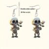 oly-cc533e667e3e66021006eac3c2aa5803 Wholesale Acrylic Skull and Rose Acrylic Earringsv